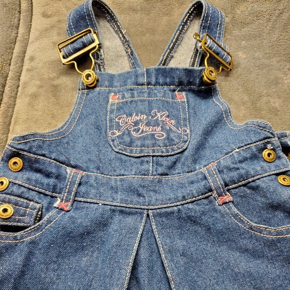 Denim Jean Dress 12 Mo Calvin Klein - Picture 1 of 6